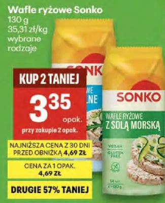 Wafle ryżowe wybrane rodzaje promocja w Delikatesy Centrum