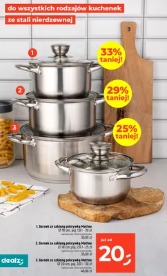 Garnek ze szklaną pokrywką Matteo Ø18 cm 2,6 l promocja w Dealz