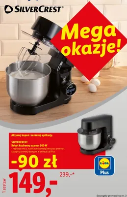 Robot kuchenny SilverCrest czarny 600W promocja w Lidl