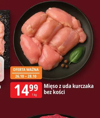 Mięso z uda kurczaka bez kości promocja w Leclerc