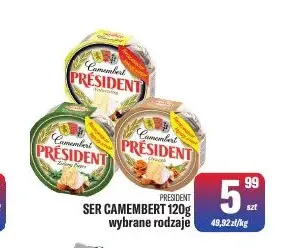 Ser pleśniowy Camembert Naturalny President promocja w Tomi Markt
