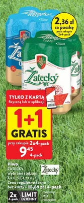 Piwo Zatecky promocja w Intermarche