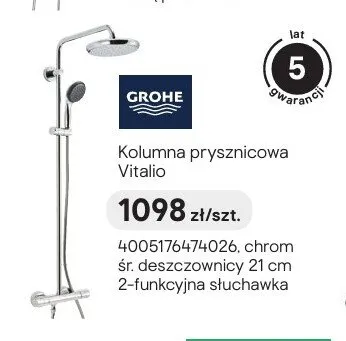 Kolumna prysznicowa GROHE Vitalio chrom promocja w Castorama