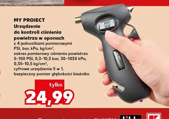 Urządzenie do kontroli ciśnienia powietrza w oponach My Project promocja w Kaufland