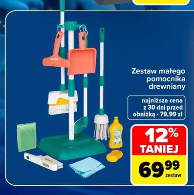 Zestaw małego pomocnika drewniany promocja w Carrefour