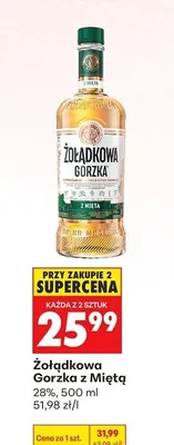 Wódka z miętą promocja w Biedronka