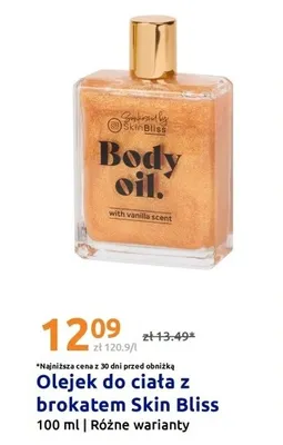 Olejek do ciała z brokatem Skin Bliss z zapachem wanilii promocja w Action