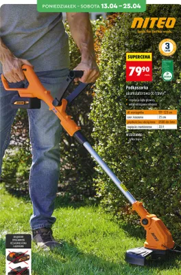 Podkaszarka akumulatorowa do trawy promocja w Biedronka