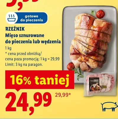 Mięso sznurowane do pieczenia lub wędzenia promocja w Lidl