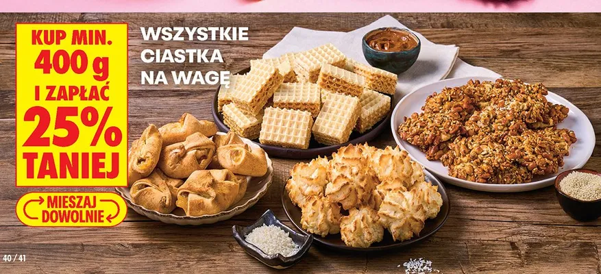 Ciastka na wagę promocja w Biedronka