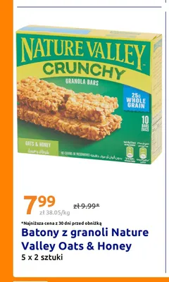 Batony z granoli Nature Valley Oats & Honey promocja w Action