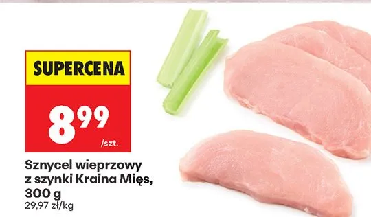 Sznycel wieprzowy z szynki Kraina Mięs promocja w Biedronka