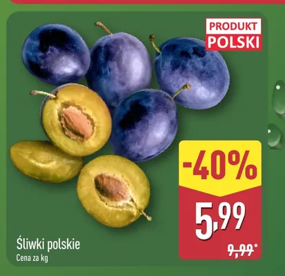 Śliwki polskie promocja w Aldi