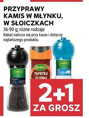Przyprawy Kamis w młynku, w słoiczkach promocja w Stokrotka
