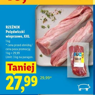 Polędwiczki wieprzowe XXL Rzeźnik promocja w Lidl