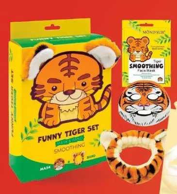 Zestaw maseczka i opaska Funny Tiger Set Mond'sub promocja w Carrefour