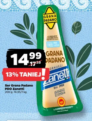 Ser Grana Padano PDO Zanetti promocja w Netto