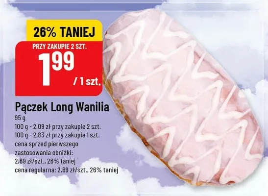 Pączek Long Wanilia promocja w POLOmarket