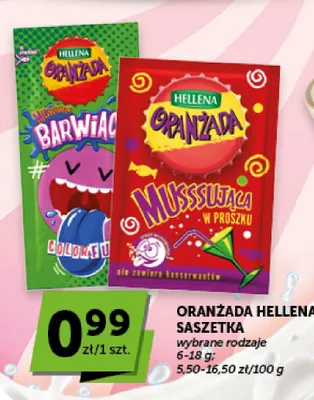 Oranżada Hellena saszetka musująca w proszku promocja w Groszek