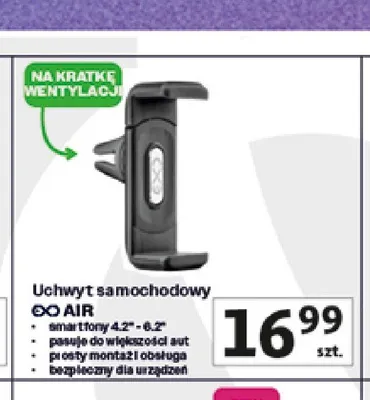 Uchwyt samochodowy XO Air promocja w Auchan