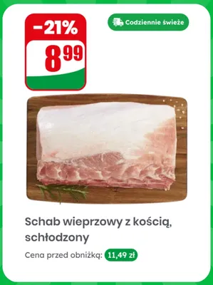 Schab wieprzowy z kością schłodzony promocja w Dino