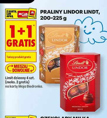 Praliny Lindt Lindor Assorted promocja w Biedronka