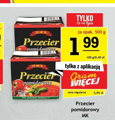 Przecier pomidorowy MK promocja w Gram Market
