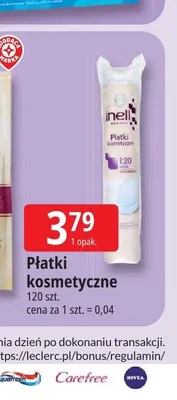 Płatki kosmetyczne Inell promocja w Leclerc