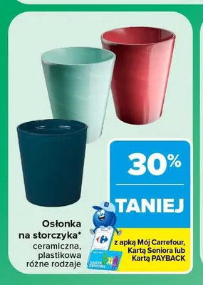 Osłonka na storczyka ceramiczna plastikowa promocja w Carrefour