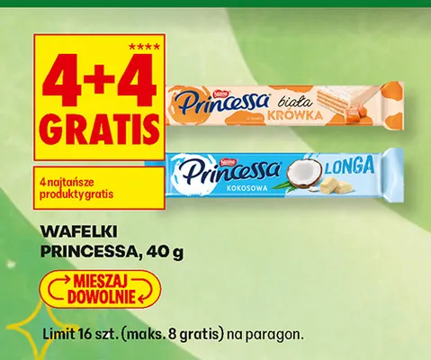 Wafelki Princessa Longa kokosowa promocja w Biedronka