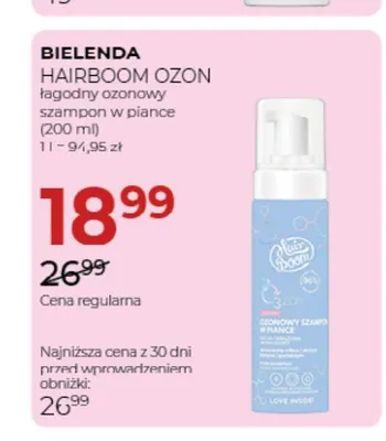 Łagodny ozonowy szampon w piance Bielenda Hairboom Ozon promocja w Drogerie Jawa