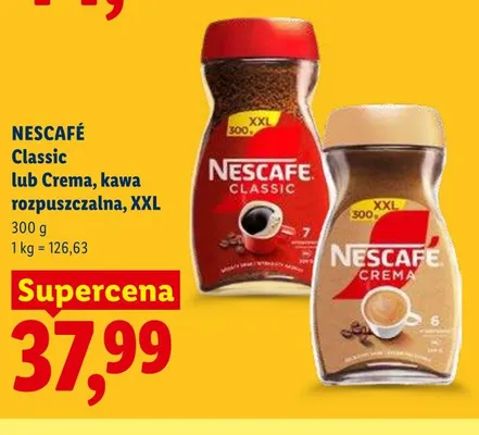 Kawa rozpuszczalna NESCAFÉ Classic XXL promocja w Lidl