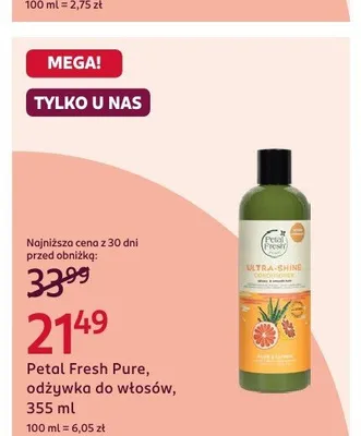 Odżywka do włosów Petal Fresh Pure 355ml promocja w Rossmann