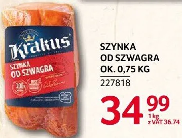 Szynka od szwagra Krakus ok. 0,75 kg promocja w Selgros