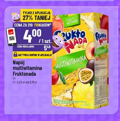 Napój multiwitamina Fruktonada promocja w POLOmarket