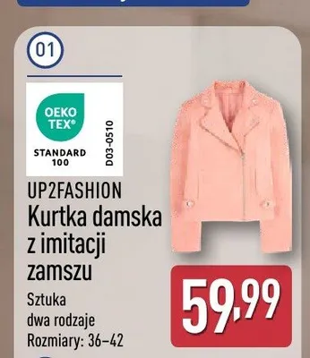 Kurtka damska z imitacji zamszu promocja w Aldi