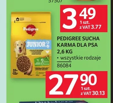 Karma dla psa Pedigree promocja w Selgros