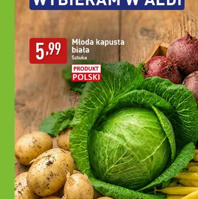 Kapusta biała młoda polska promocja w Aldi