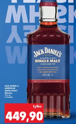 Whisky American Single Malt 45% alk. promocja w Kaufland