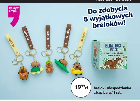 Brelok-niespodzianka z kapibarą Be Capy! promocja w Empik