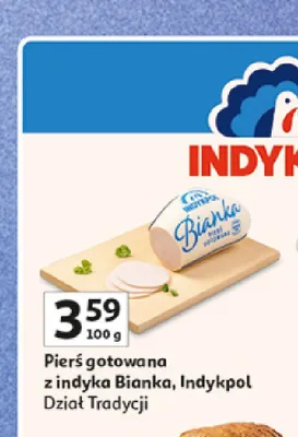 Pierś gotowana z indyka Bianka Indykpol promocja w Auchan