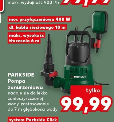 Pompa zanurzeniowa Parkside promocja w Kaufland