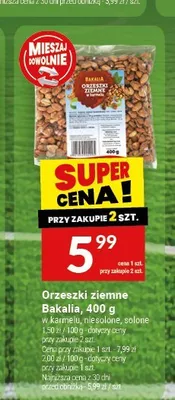 Orzeszki ziemne w karmelu Bakalia promocja w Twój Market