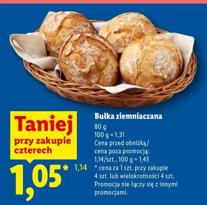 Bułka ziemniaczana Lidl promocja w Lidl