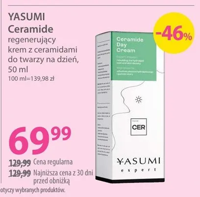 Ceramide regenerujący krem z ceramidami do twarzy na dzień promocja w Hebe