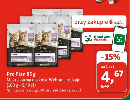 Mokra karma dla kota Purina Pro Plan promocja w MAXI ZOO