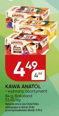 Kawa Anatol wybrany asortyment promocja w Chata Polska