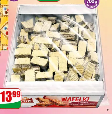 Wafle z kremem z mlecznej czekolady Artur promocja w Dino