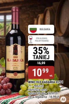 Wino czerwone Old Kadarka promocja w bi1