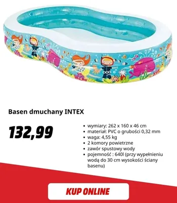 Basen dmuchany INTEX promocja w Media Markt